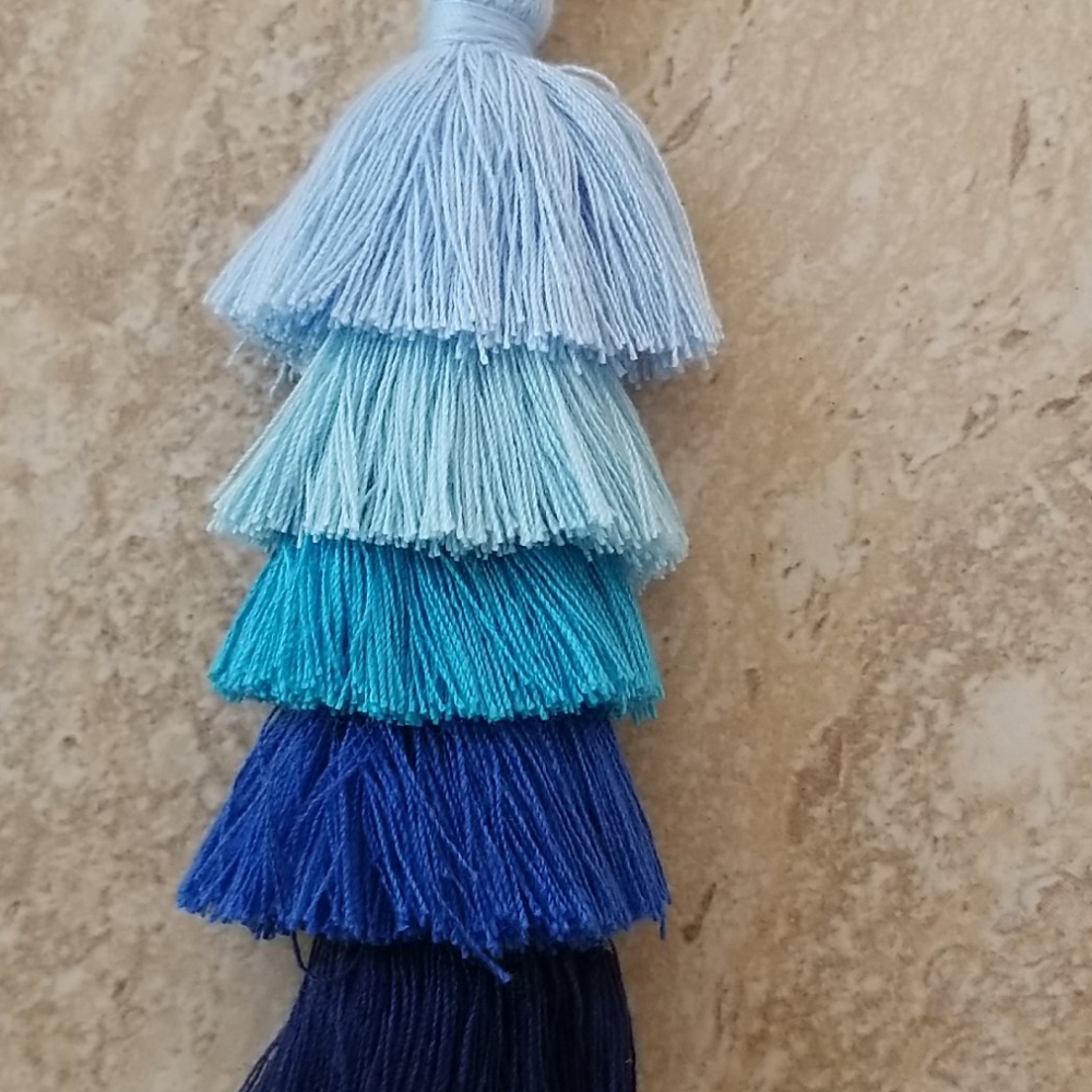 Sale! Mala Tassel Yoga Necklace multi colored - Picture 5 of 7